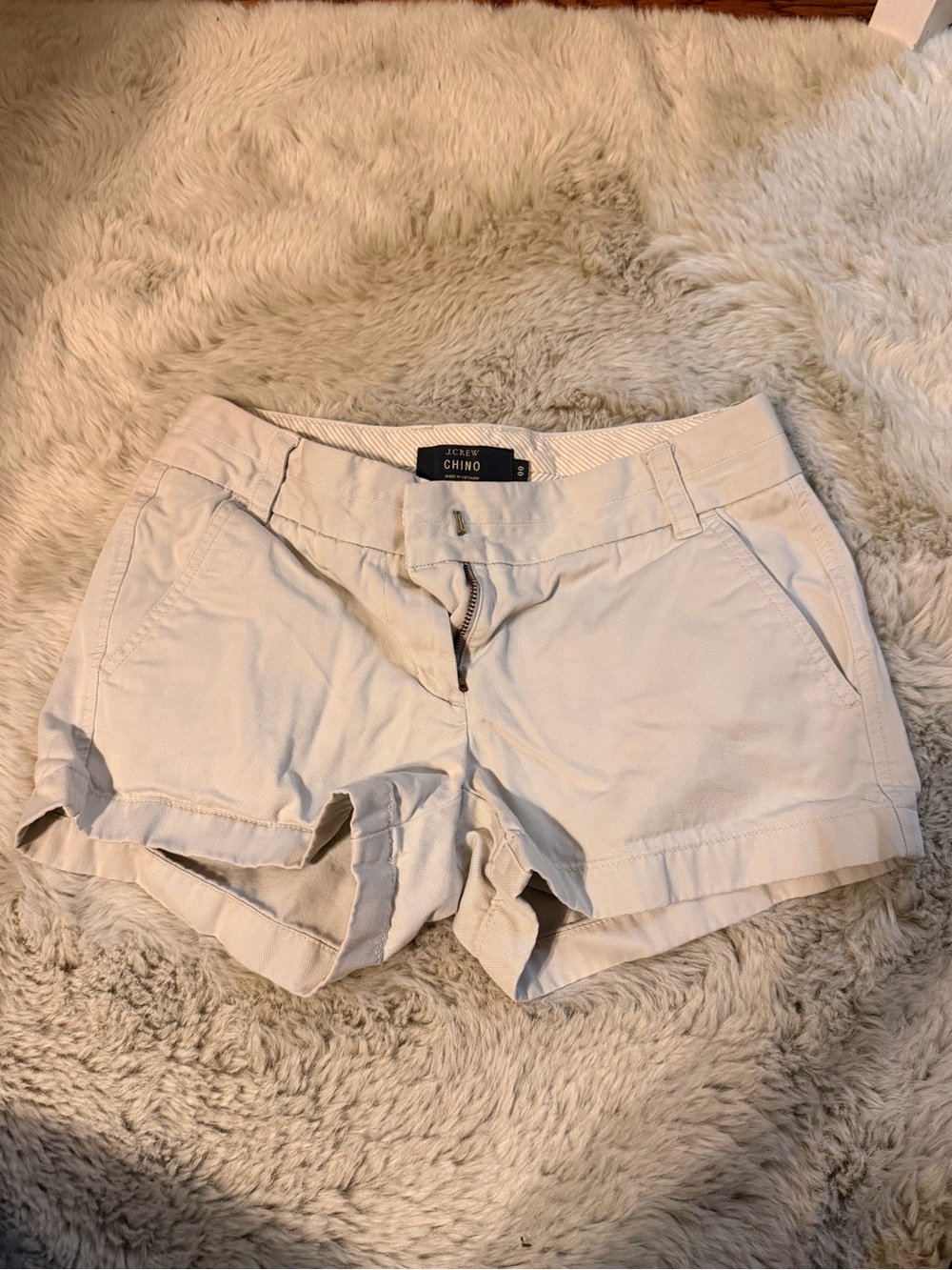 J. Crew Chino Shorts in Light Cream